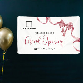 Business Grand Opening Ribbon Logo Welcome Banner