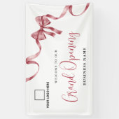 Business Grand Opening Ribbon Logo Welcome Banner (Vertikal)