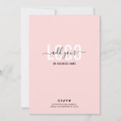 Business Grand Opening Rosa Modernes Elegantes Einladung (Rückseite)