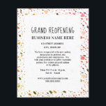 Business Grand Relaunch Covid Safety Terrazzo Flyer<br><div class="desc">Terrazzo-Muster mit Wüste inspiriert Farbschema und schwarzem Text.</div>