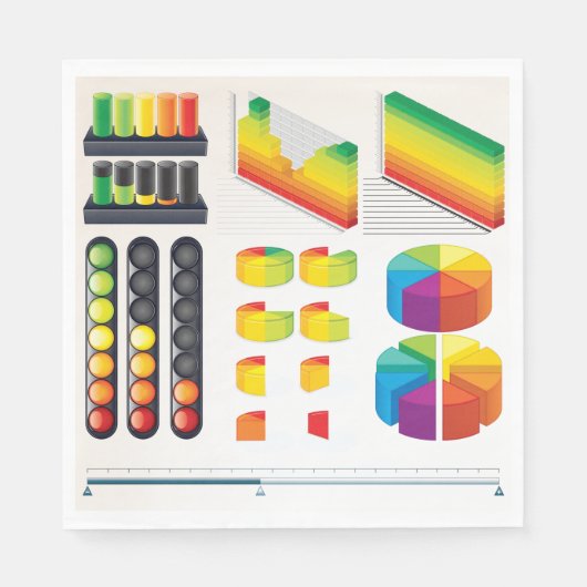 Business Graphs Paper Napkins Serviette (Vorderseite)