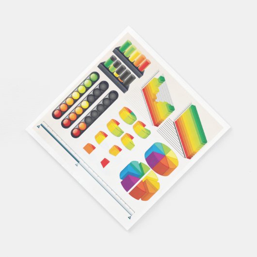 Business Graphs Paper Napkins Serviette (Ecke)