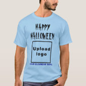 Business Halloween Gruß auf Light Blue T - Shirt (Vorderseite)