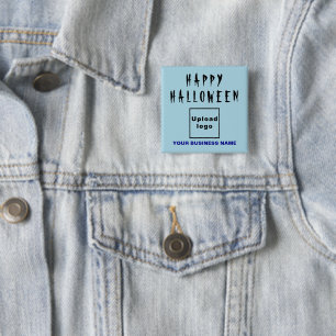 Business Halloween LightBlue Square Button