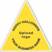 Business Halloween Yellow Triangle Vinyl Aufkleber (Vorderseite)