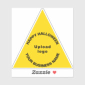 Business Halloween Yellow Triangle Vinyl Aufkleber (Blatt)