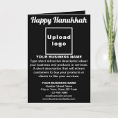 Business Hanukkah Black Falted Grußkarte Karte (Vorderseite)