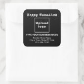 Business Hanukkah Black Square Sticker (Tasche)