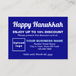 Business Hanukkah Blue Discount Card Rabattkarte