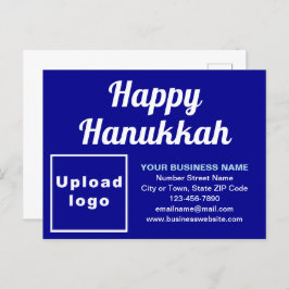 Business Hanukkah Blue Holiday Postkarte
