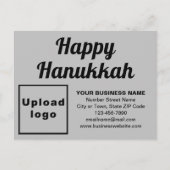 Business Hanukkah Gray Holiday Postcard Feiertagspostkarte (Vorderseite)
