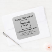 Business Hanukkah Gray Square Sticker (Umschlag)