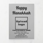 Business Hanukkah Gray Trifold Card Dreifach Gefaltete Karte (Cover)
