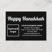 Business Hanukkah Gruß auf Black Enclosure Card Begleitkarte (Vorderseite)