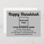 Business Hanukkah Gruß auf der grauen Postkarte (Vorne/Hinten)