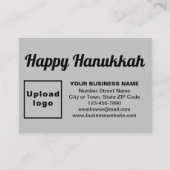 Business Hanukkah Gruß auf Gray Enclosure Card Begleitkarte (Vorderseite)