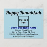 Business Hanukkah Gruß auf Light Blue Postcard