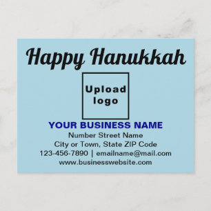 Business Hanukkah Gruß auf Light Blue Postcard Postkarte