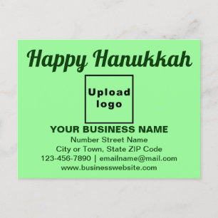 Business Hanukkah Gruß auf Light Green Postcard Postkarte