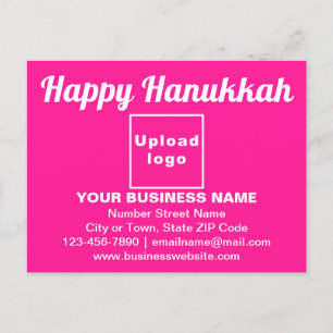 Business Hanukkah Gruß auf rosa Postkarte