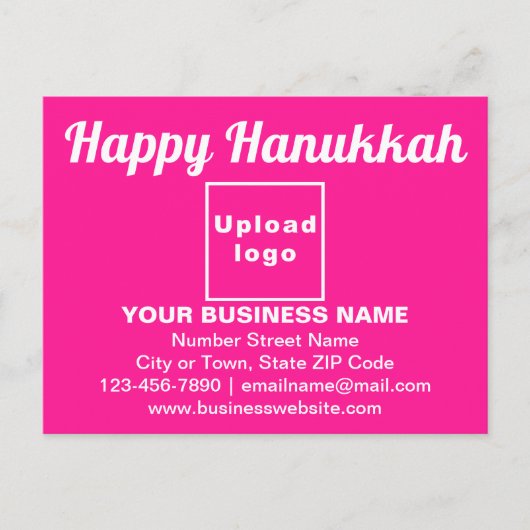 Business Hanukkah Gruß auf rosa Postkarte (Vorderseite)