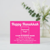 Business Hanukkah Gruß auf rosa Postkarte (Stehend Vorderseite)
