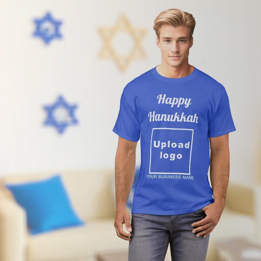 Business Hanukkah Gruß auf Royal Blue T - Shirt