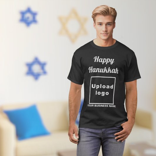 Business Hanukkah Gruß auf schwarzen T - Shirt