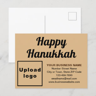 Business Hanukkah Light Brown Holiday Postkarte