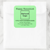 Business Hanukkah Light Green Square Sticker (Tasche)