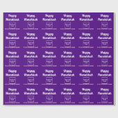 Business Hanukkah Lila Wrapping Paper Geschenkpapier (Flach)