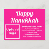 Business Hanukkah Pink Holiday Postkarte (Vorderseite)