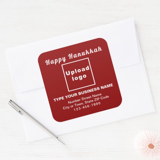 Business Hanukkah Roter Platz Sticker (Umschlag)