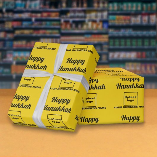 Business Hanukkah Yellow Wrapping Paper Geschenkpapier