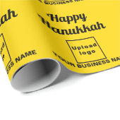 Business Hanukkah Yellow Wrapping Paper Geschenkpapier (Rolleneckpunkt)