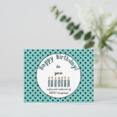Business Happy Birthday Coupon Postkarte (Stehend Vorderseite)