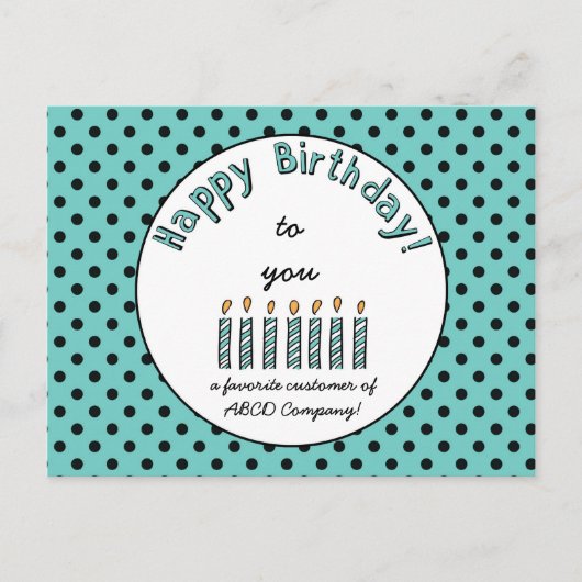 Business Happy Birthday Coupon Postkarte (Vorderseite)
