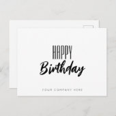 Business Happy Birthday Postkarte (Vorne/Hinten)