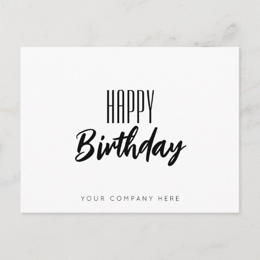 Business Happy Birthday Postkarte (Vorderseite)