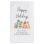 Business Happy Holidays Weihnachten Kleine Geschenktüte (Rückseite)