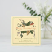 Business Happy Thanksgiving Dankbar Feiertagskarte (Stehend Vorderseite)