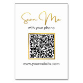 Business | HochzeitQR-Code-Tabellenkarte Tischnummer (Vorderseite)