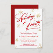 Business Holiday Benefit Fundraiser Snowflakes Einladung (Vorne/Hinten)
