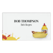 Business Hot Dog Einfache Mitarbeiter Namenschild (Vorderseite)