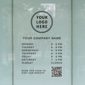 Business Hours Logo Create Your QR Code Fensteraufkleber