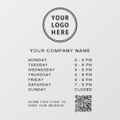 Business Hours Logo Create Your QR Code Fensteraufkleber (Blatt)