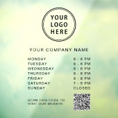 Business Hours Logo Create Your QR Code Fensteraufkleber (Blatt 3)