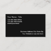 Business Human Resources Anstellung Business Cards Visitenkarte (Rückseite)