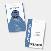 Business-ID-Abzeichen mit Logo und Foto Ausweis (Vorder- & Rückseite)