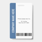 Business-ID-Abzeichen mit Logo und Foto Ausweis (Rückseite)